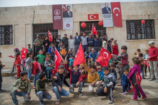 Terörden temizlenen Afrin’de çocuklar ders başı yaptı